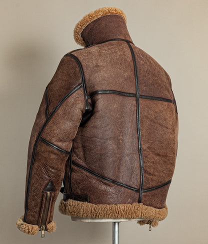 Vintage 1970s Cirrus RAF Irvin Ground Crew Sheepskin Shearling Flying Jacket Medium (42)