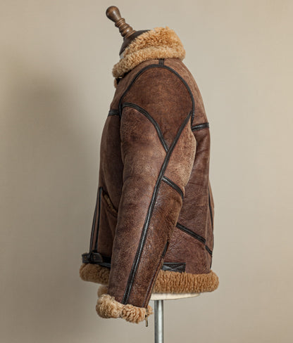 Vintage 1970s Cirrus RAF Irvin Ground Crew Sheepskin Shearling Flying Jacket Medium (42)