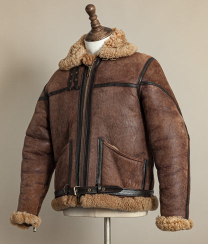 Vintage 1970s Cirrus RAF Irvin Ground Crew Sheepskin Shearling Flying Jacket Medium (42)