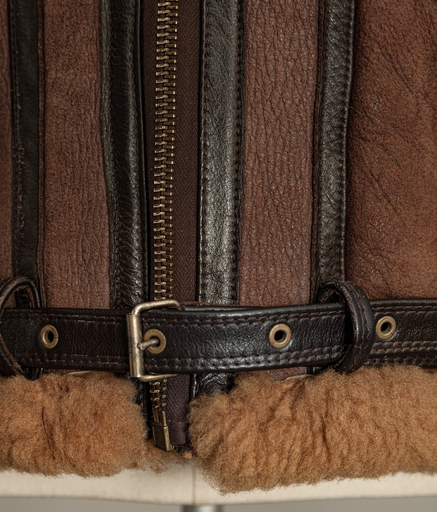 Vintage 1970s Cirrus RAF Irvin Ground Crew Sheepskin Shearling Flying Jacket Medium (42)