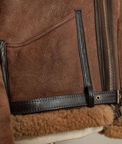 Vintage 1970s Cirrus RAF Irvin Ground Crew Sheepskin Shearling Flying Jacket Medium (42)