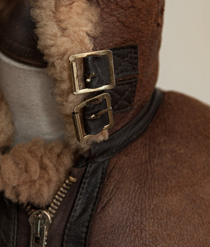 Vintage 1970s Cirrus RAF Irvin Ground Crew Sheepskin Shearling Flying Jacket Medium (42)