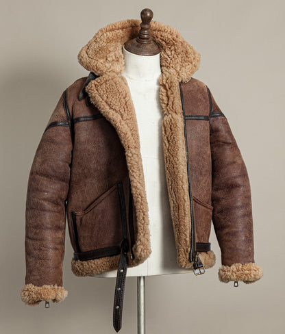 Vintage 1970s Cirrus RAF Irvin Ground Crew Sheepskin Shearling Flying Jacket Medium (42)