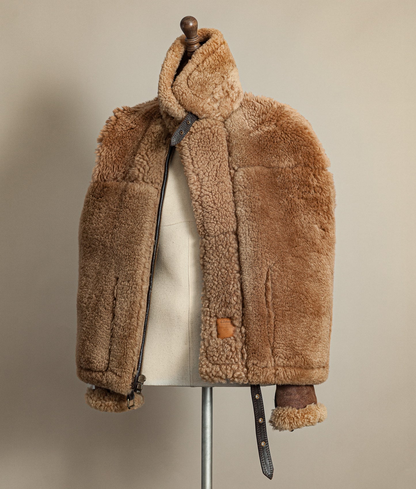 Vintage 1970s Cirrus RAF Irvin Ground Crew Sheepskin Shearling Flying Jacket Medium (42)