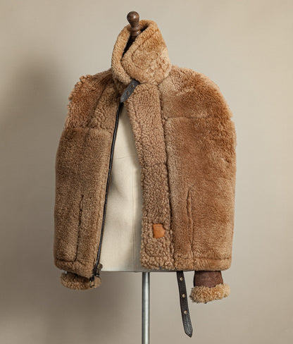 Vintage 1970s Cirrus RAF Irvin Ground Crew Sheepskin Shearling Flying Jacket Medium (42)