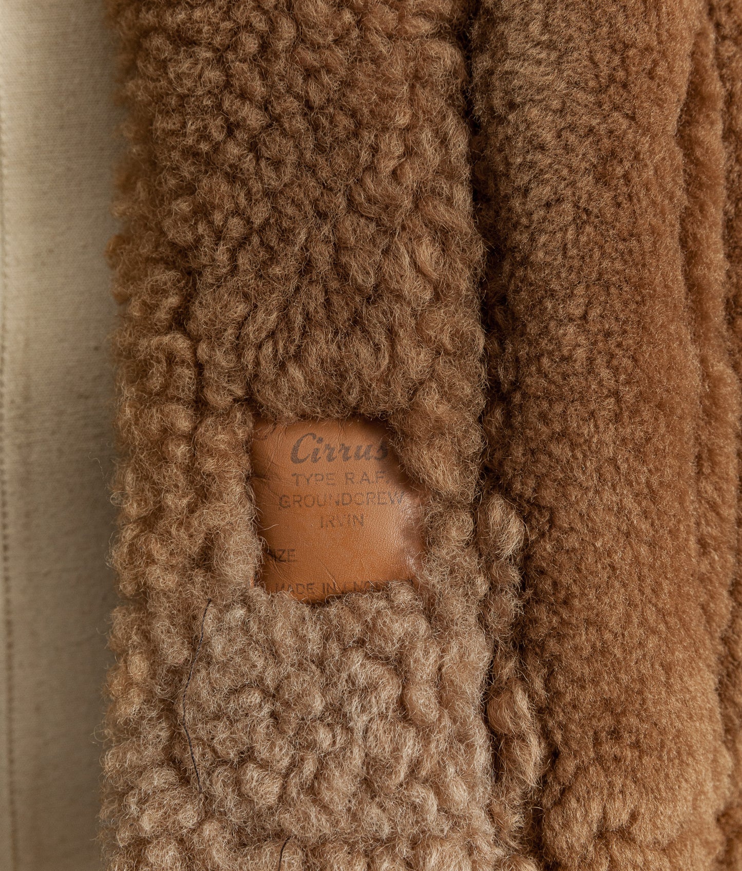 Vintage 1970s Cirrus RAF Irvin Ground Crew Sheepskin Shearling Flying Jacket Medium (42)