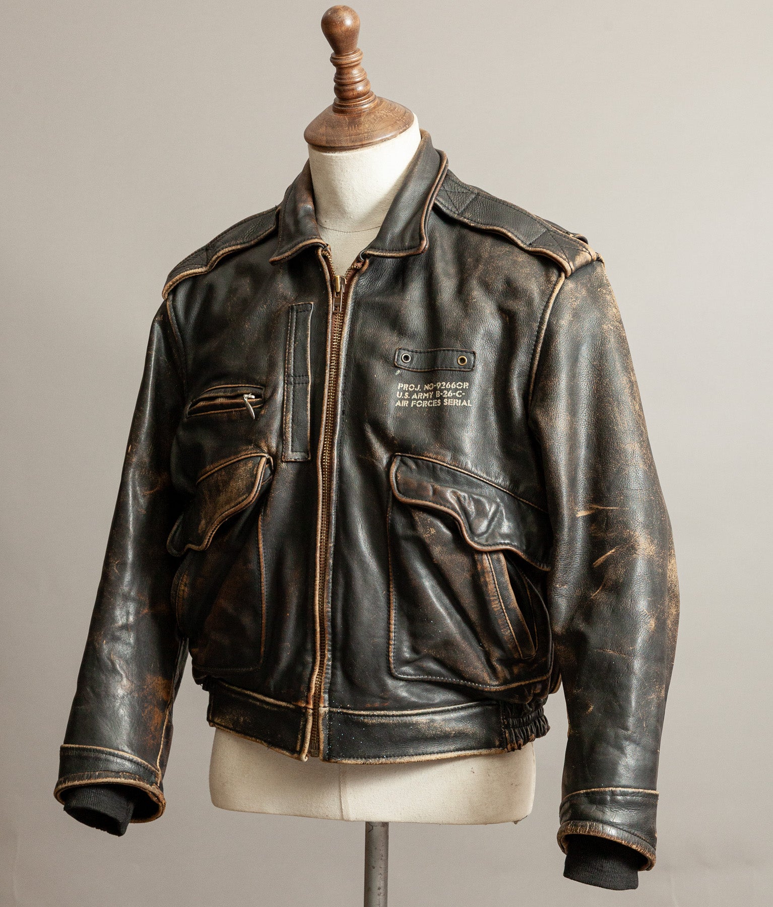 Vintage 1980s Lee Trevor USAAF B-26 Flight Jacket, Made in France