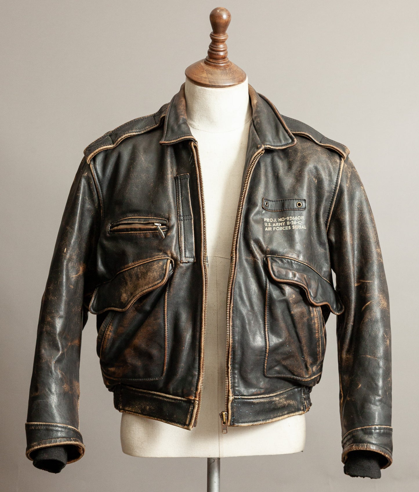 Vintage 1980s Lee Trevor USAAF B-26 Flight Jacket, Made in France