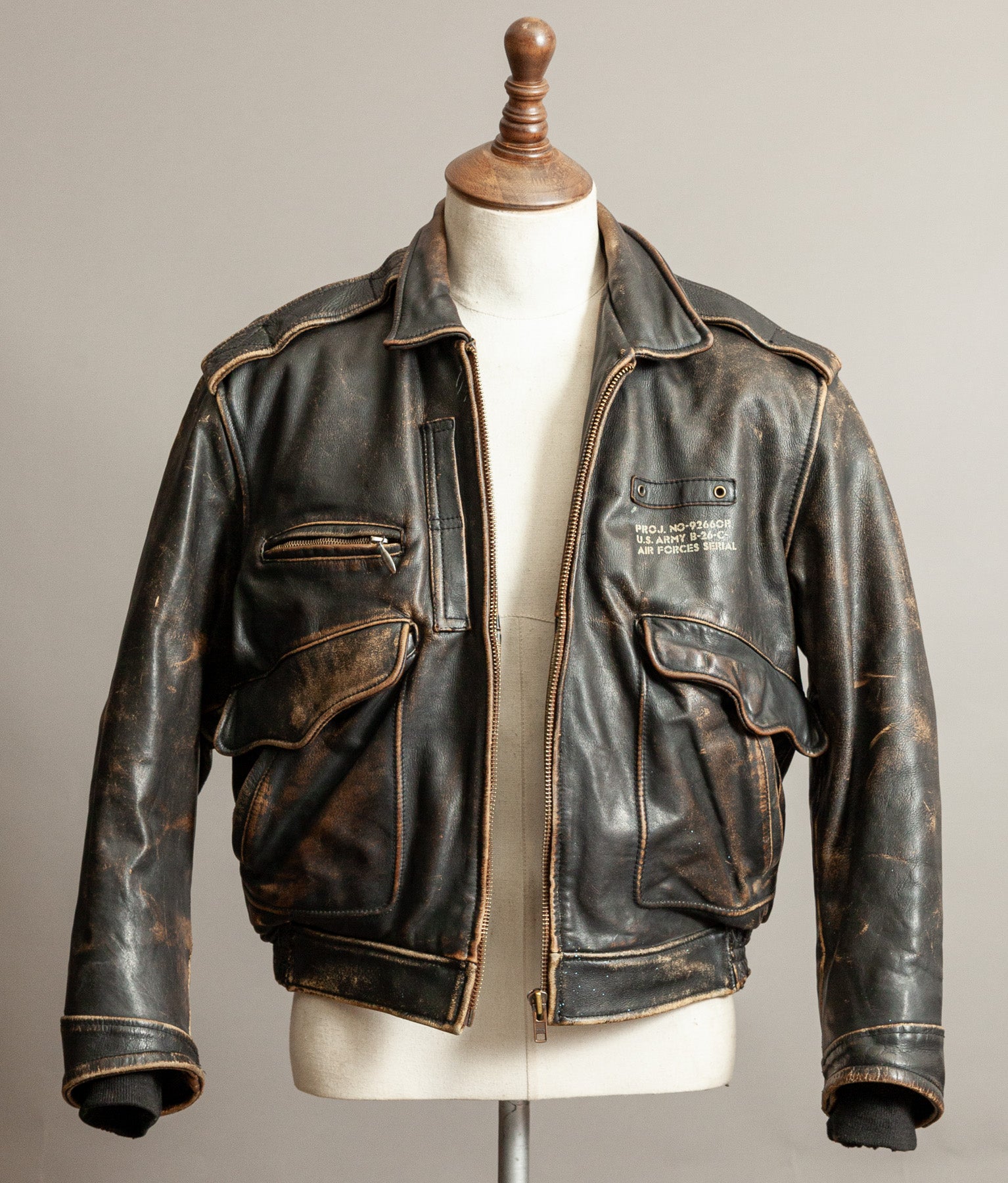 Vintage 1980s Lee Trevor USAAF B-26 Flight Jacket, Made in France