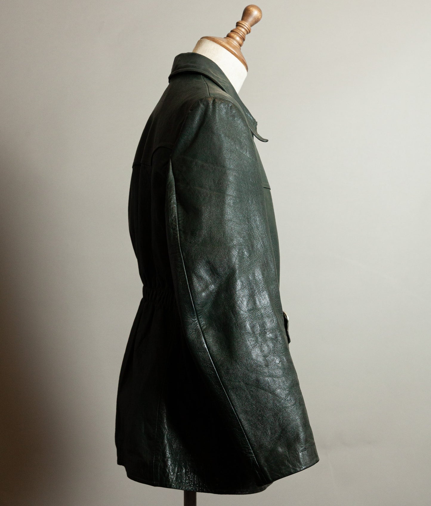 Vintage 1940s German Engelhorn & Sturm Goatskin Leather Car Coat