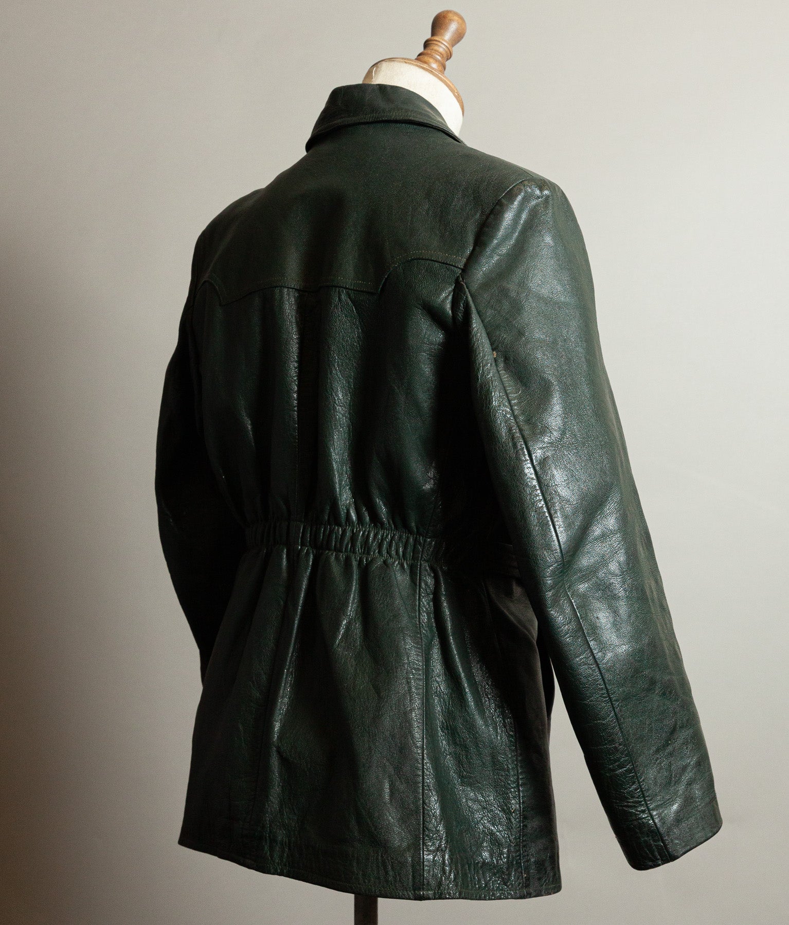 Vintage 1940s German Engelhorn & Sturm Goatskin Leather Car Coat