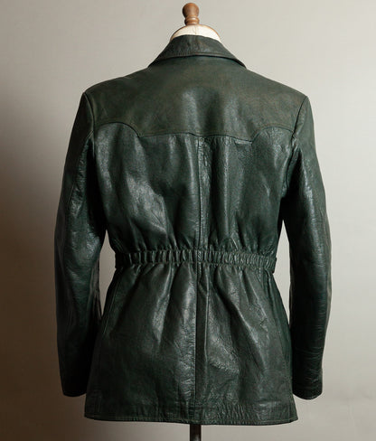 Vintage 1940s German Engelhorn & Sturm Goatskin Leather Car Coat