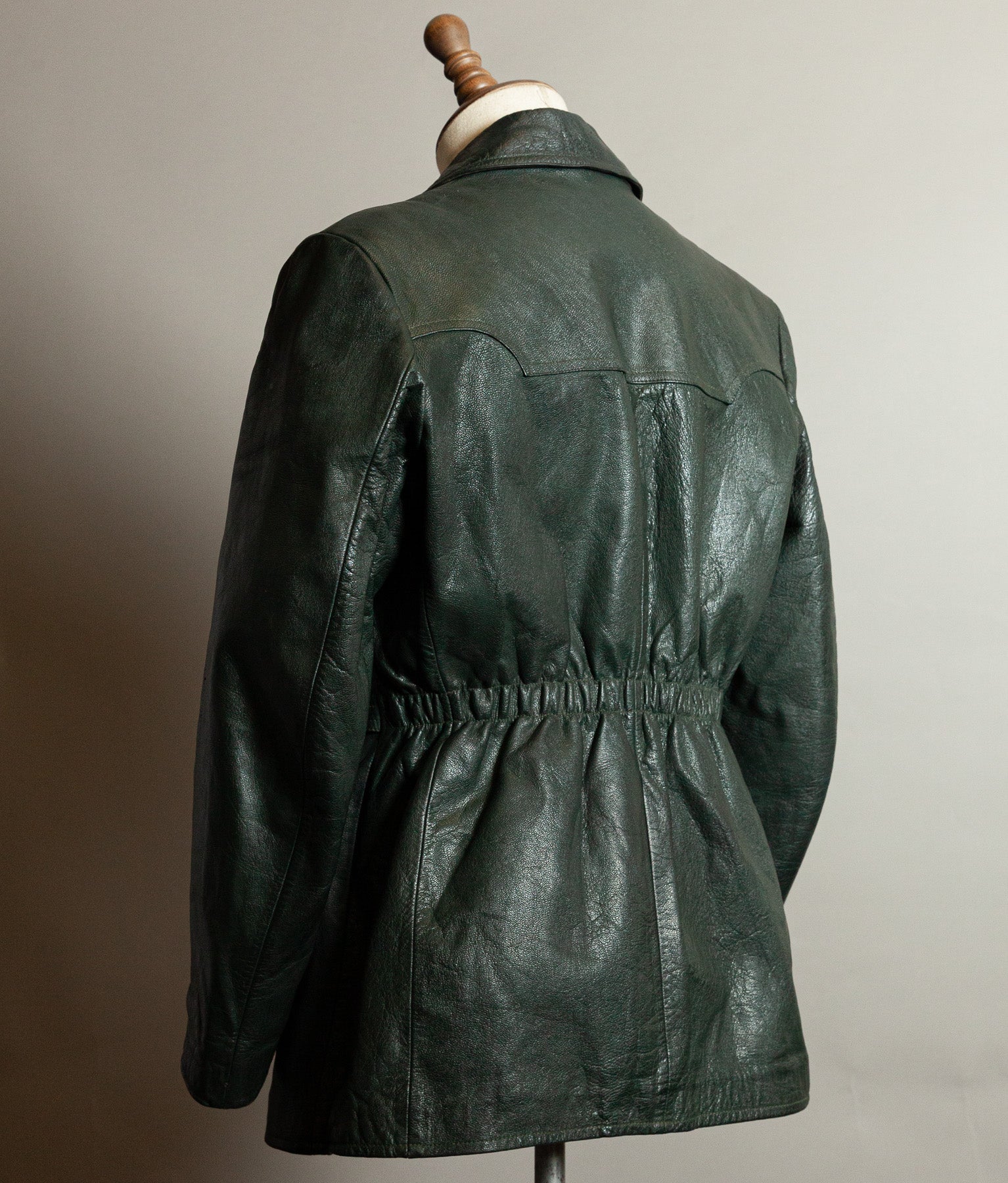Vintage 1940s German Engelhorn & Sturm Goatskin Leather Car Coat