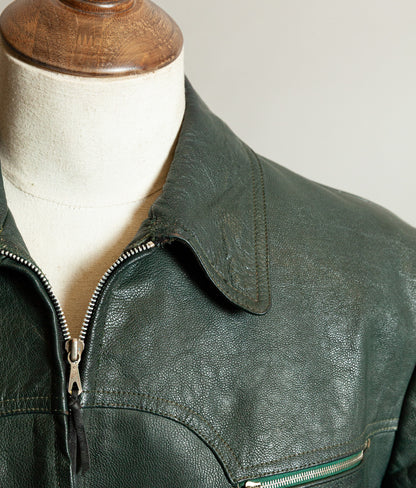 Vintage 1940s German Engelhorn & Sturm Goatskin Leather Car Coat