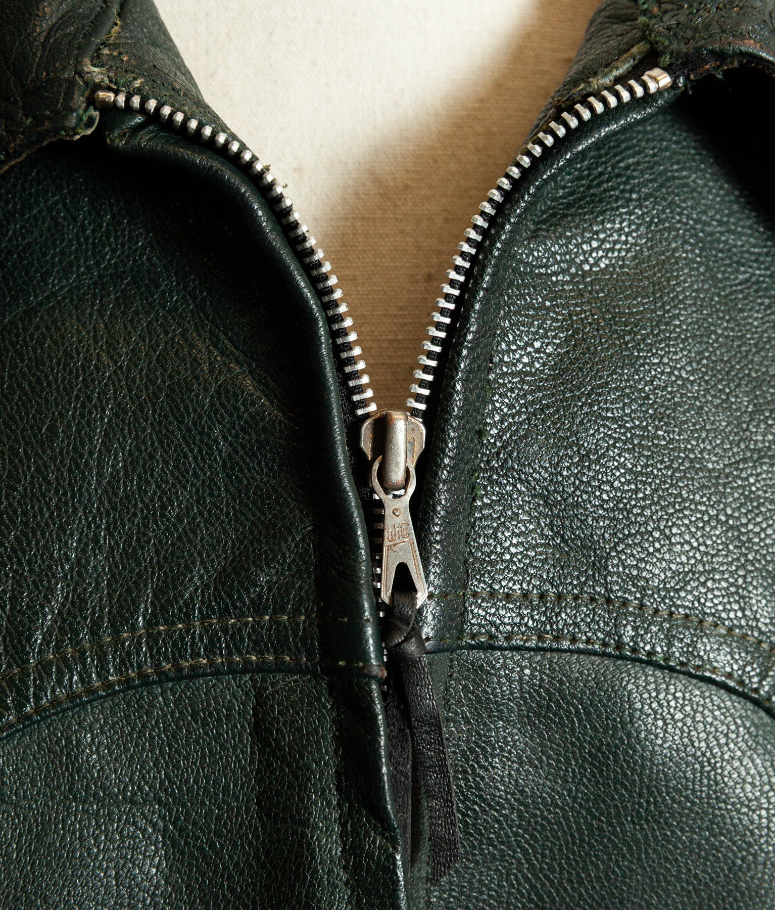 Vintage 1940s German Engelhorn & Sturm Goatskin Leather Car Coat