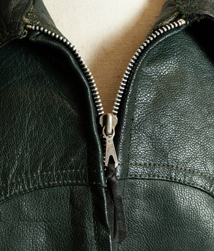 Vintage 1940s German Engelhorn & Sturm Goatskin Leather Car Coat