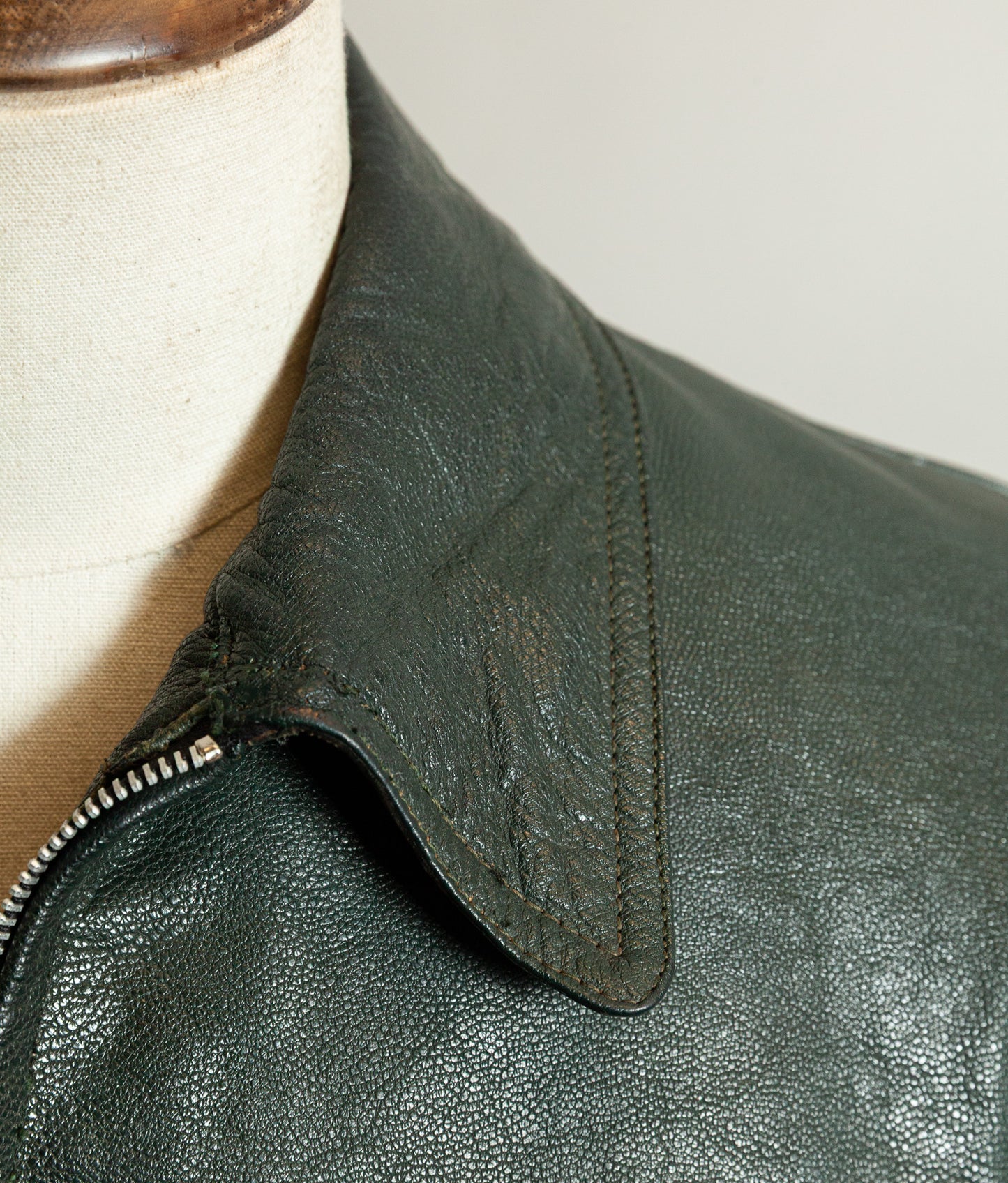Vintage 1940s German Engelhorn & Sturm Goatskin Leather Car Coat