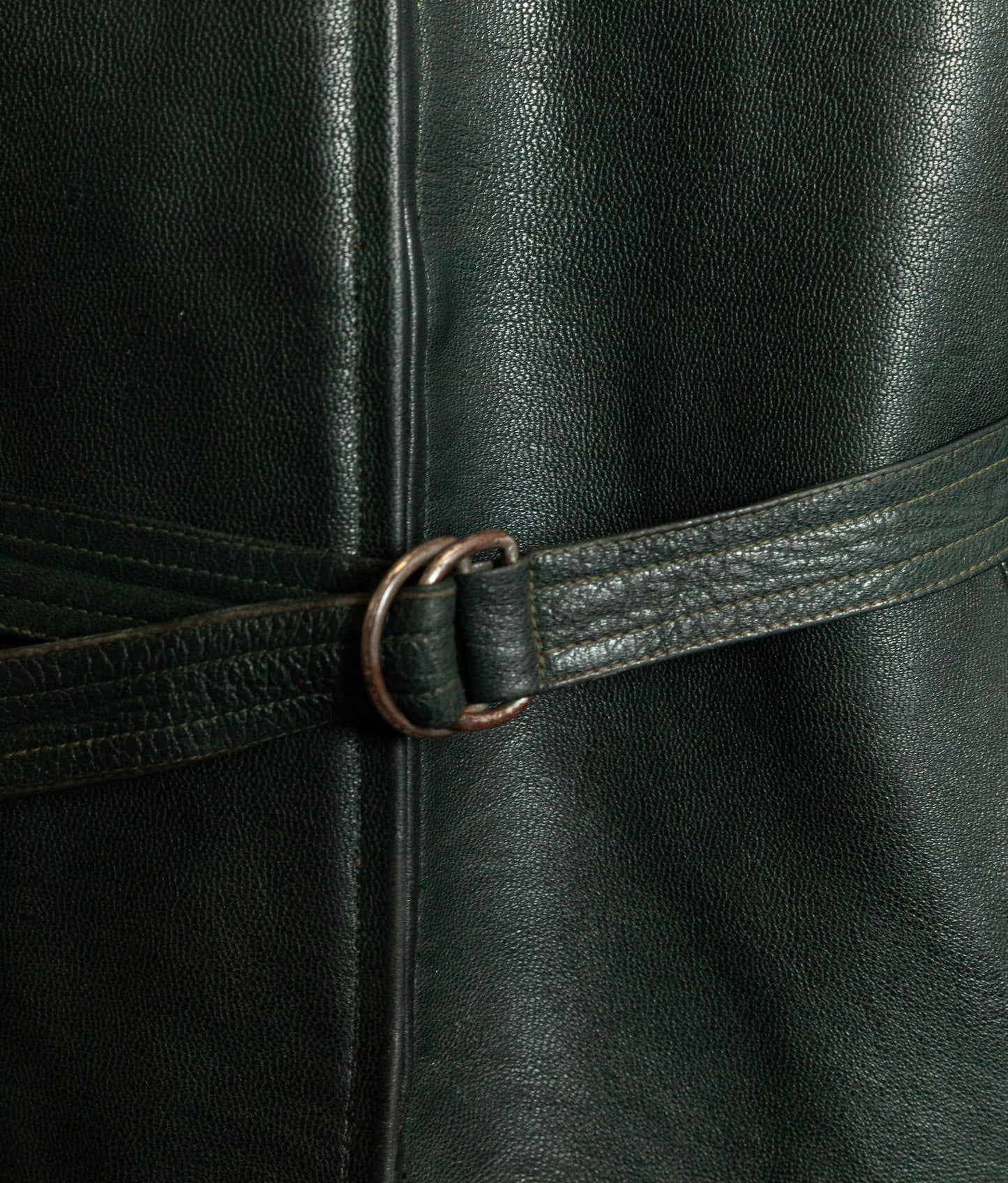Vintage 1940s German Engelhorn & Sturm Goatskin Leather Car Coat