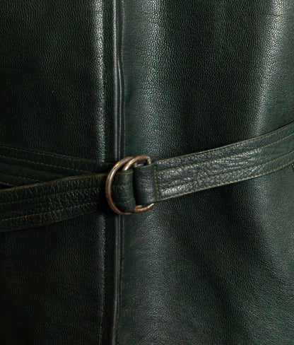 Vintage 1940s German Engelhorn & Sturm Goatskin Leather Car Coat