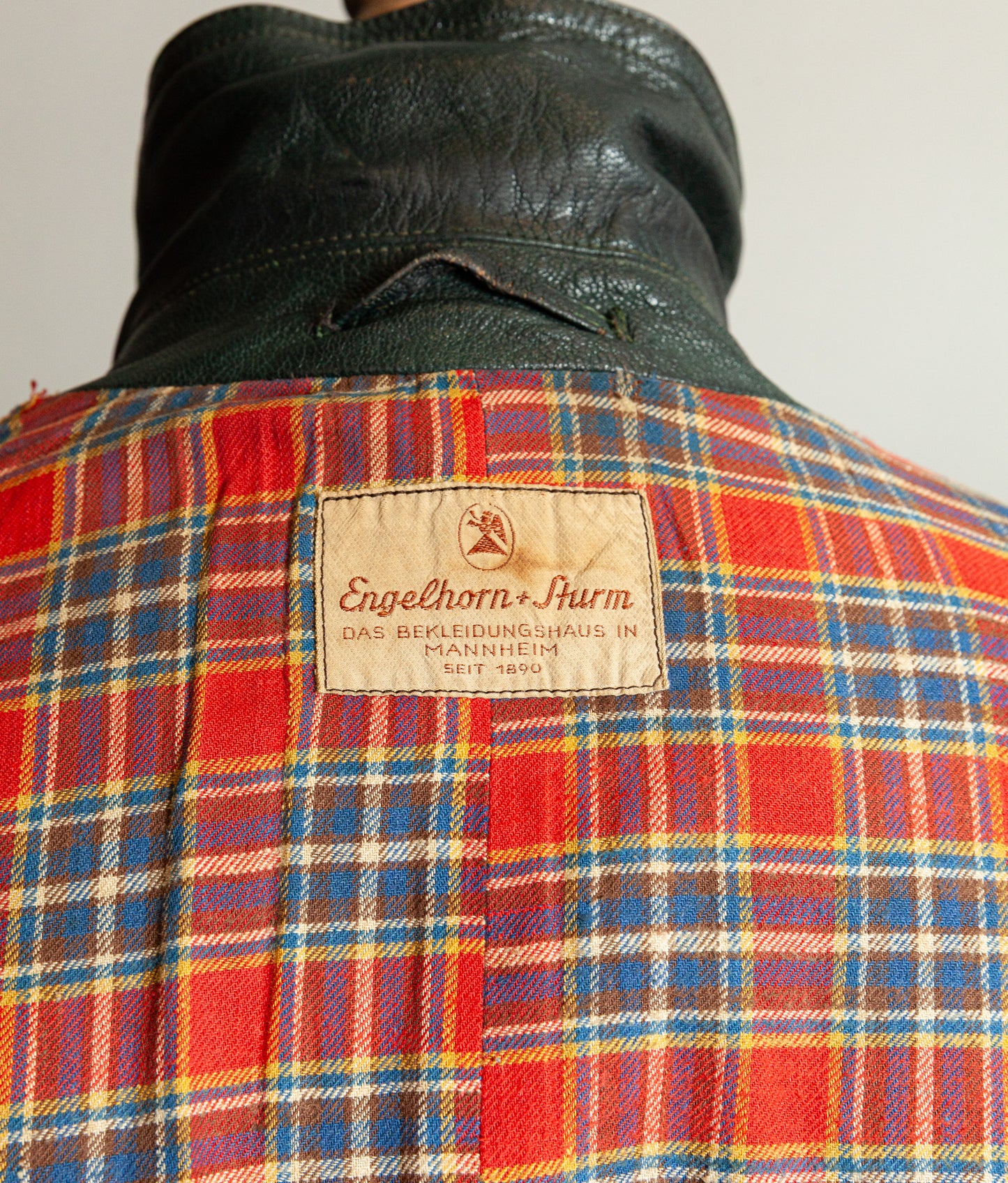 Vintage 1940s German Engelhorn & Sturm Goatskin Leather Car Coat