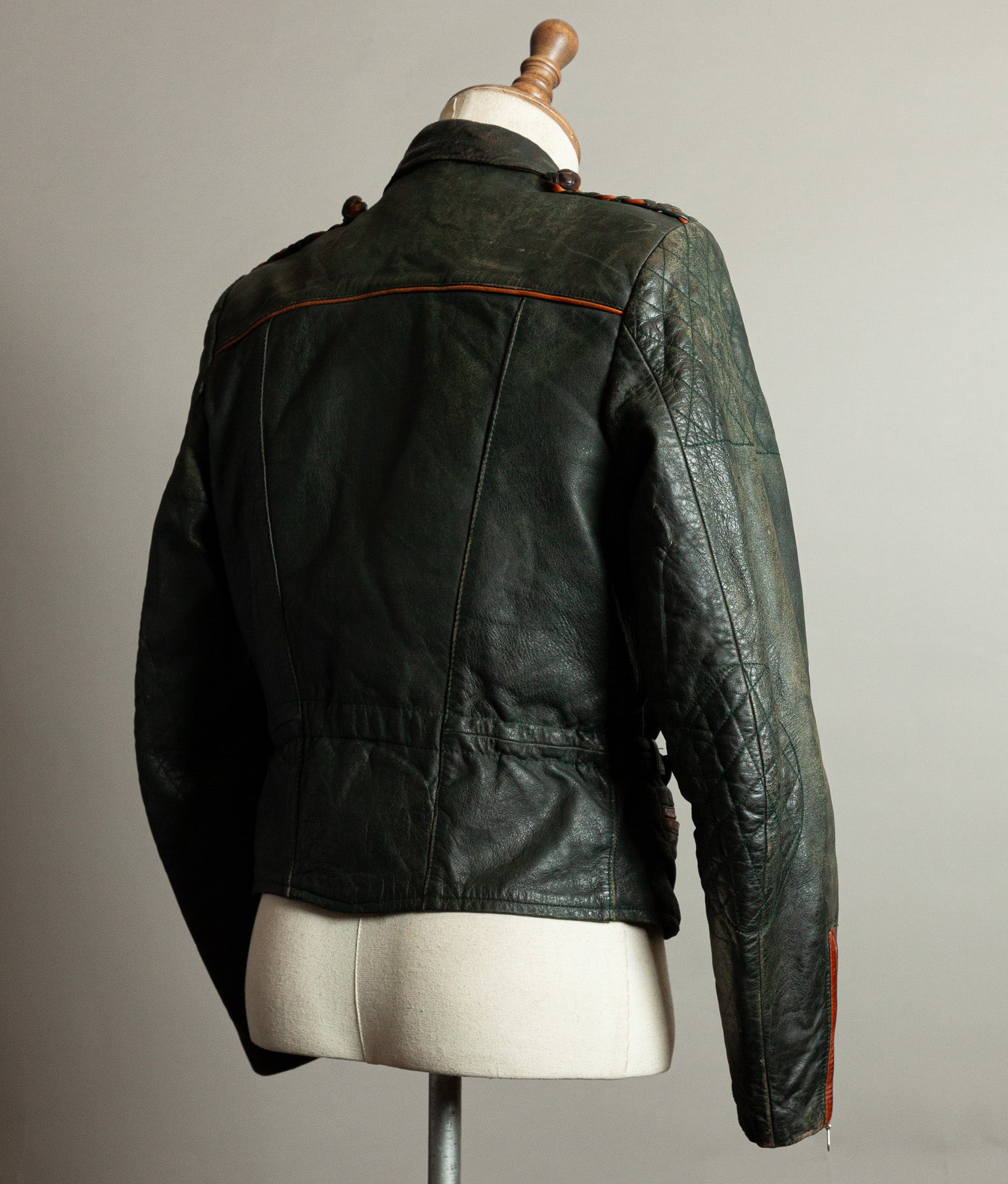 Vintage 1950s RAKA German Motorcycle Jacket Cowhide, RUHR Zips
