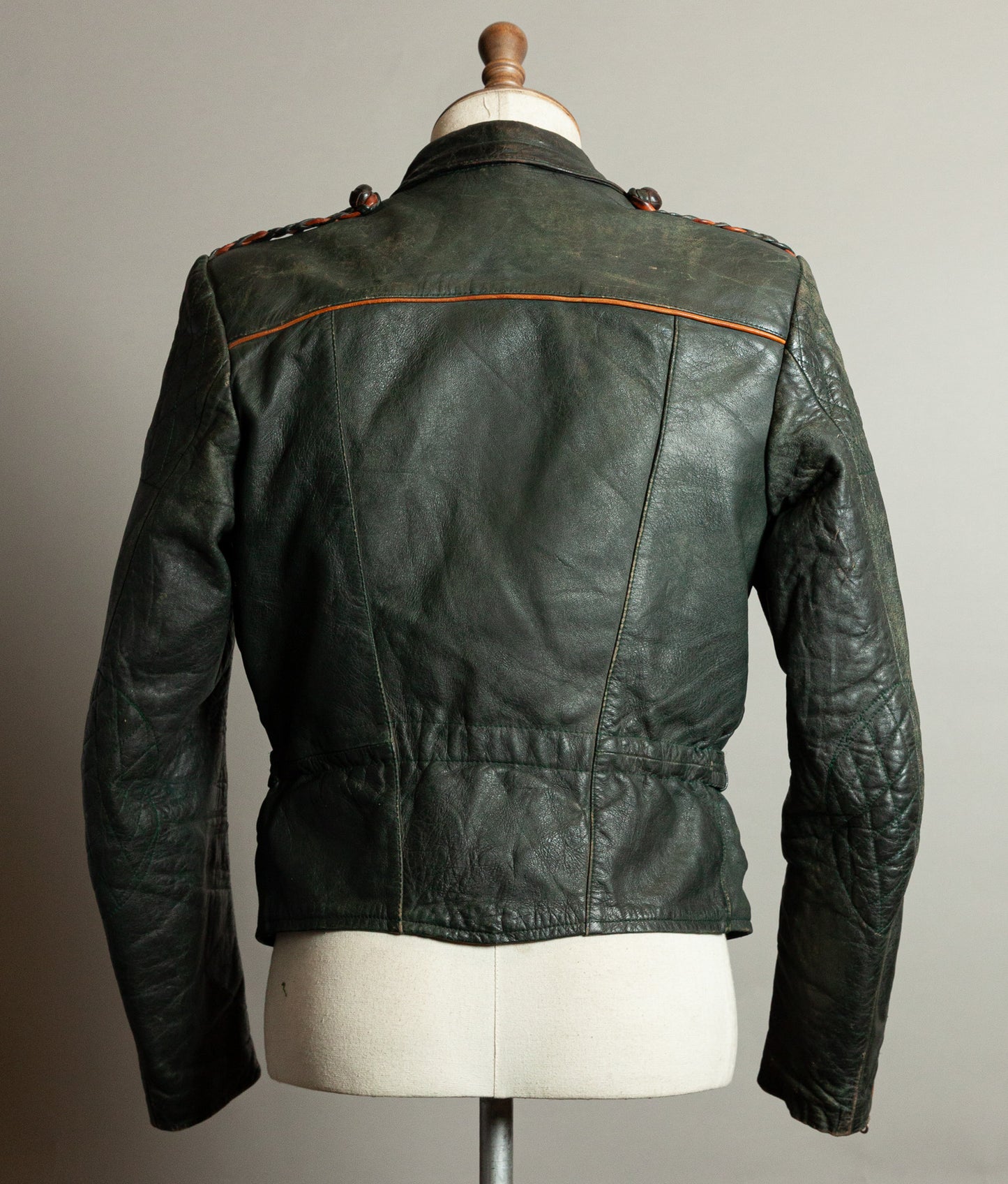 Vintage 1950s RAKA German Motorcycle Jacket Cowhide, RUHR Zips
