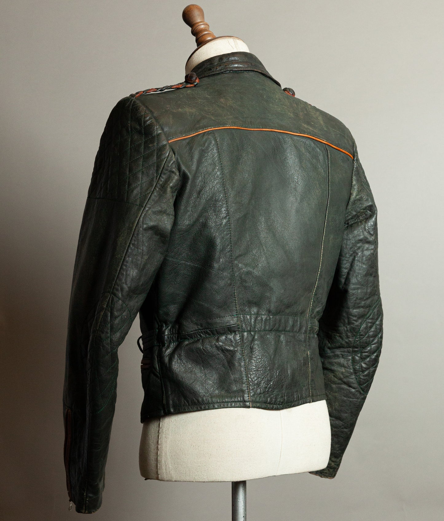 Vintage 1950s RAKA German Motorcycle Jacket Cowhide, RUHR Zips