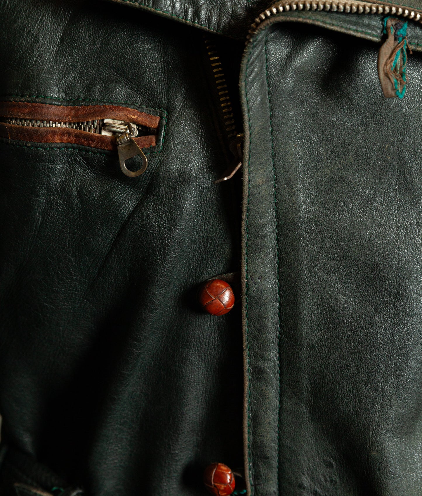 Vintage 1950s RAKA German Motorcycle Jacket Cowhide, RUHR Zips