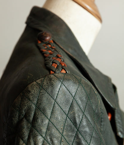 Vintage 1950s RAKA German Motorcycle Jacket Cowhide, RUHR Zips