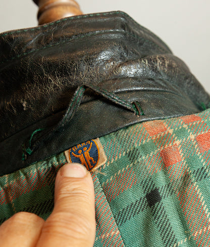 Vintage 1950s RAKA German Motorcycle Jacket Cowhide, RUHR Zips
