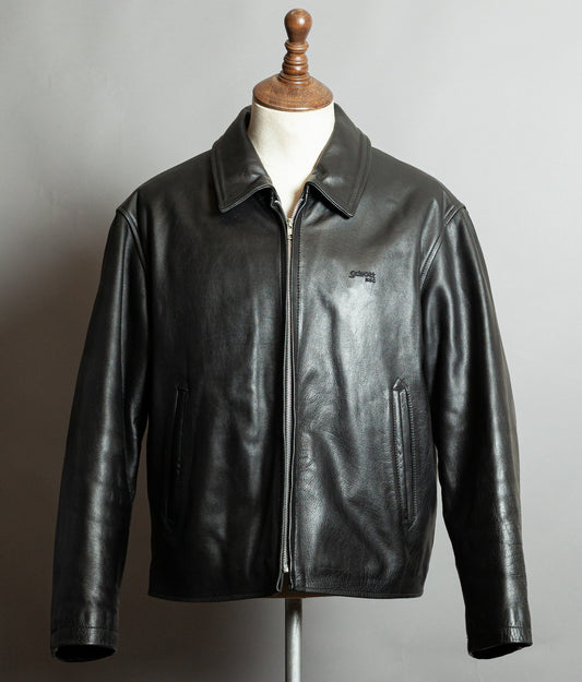 Vintage Schott NYC Single Rider Leather Jacket Black Cowhide Made in USA L