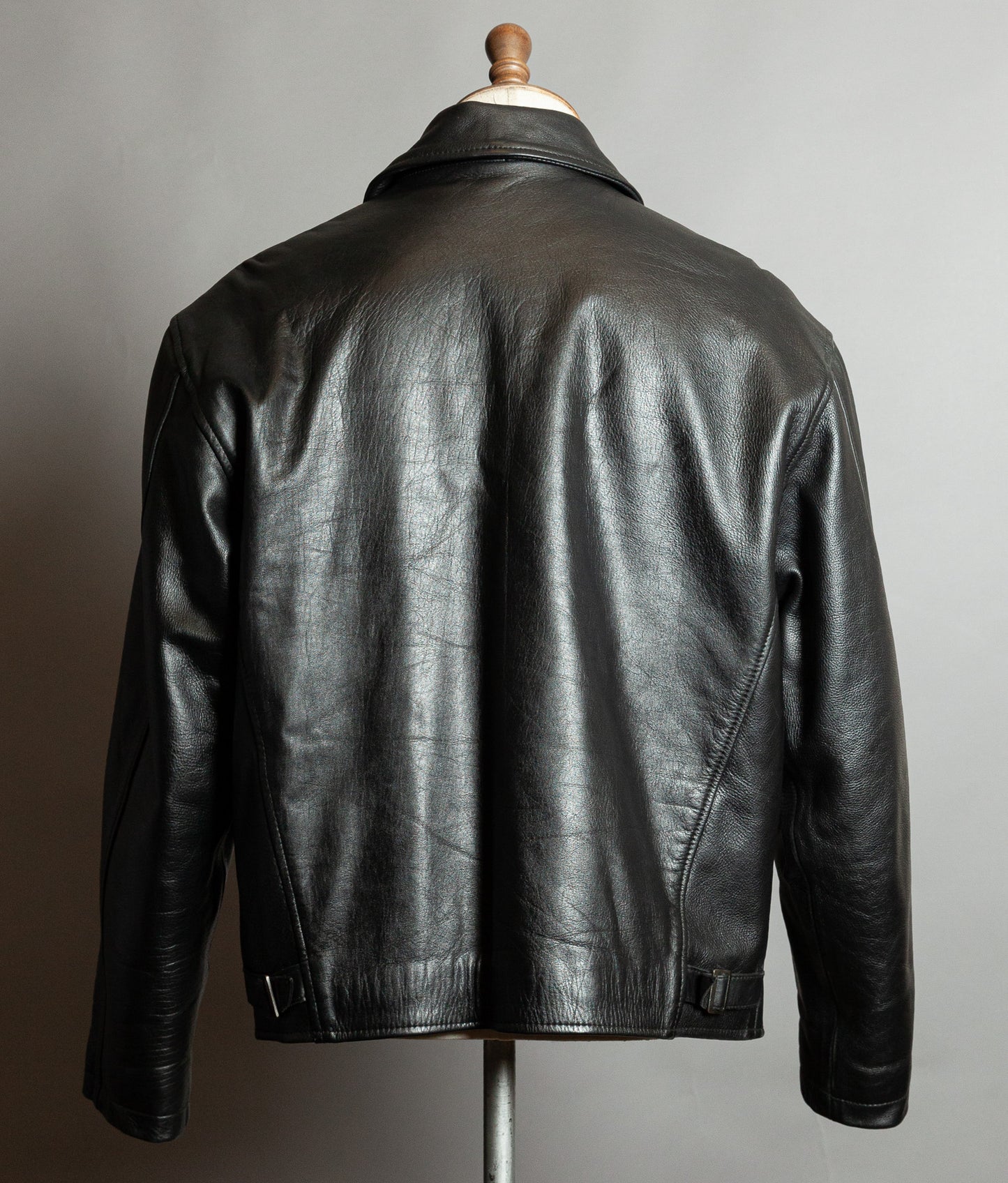 Vintage Schott NYC Single Rider Leather Jacket Black Cowhide Made in USA L