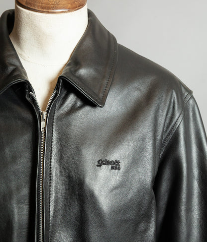 Vintage Schott NYC Single Rider Leather Jacket Black Cowhide Made in USA L