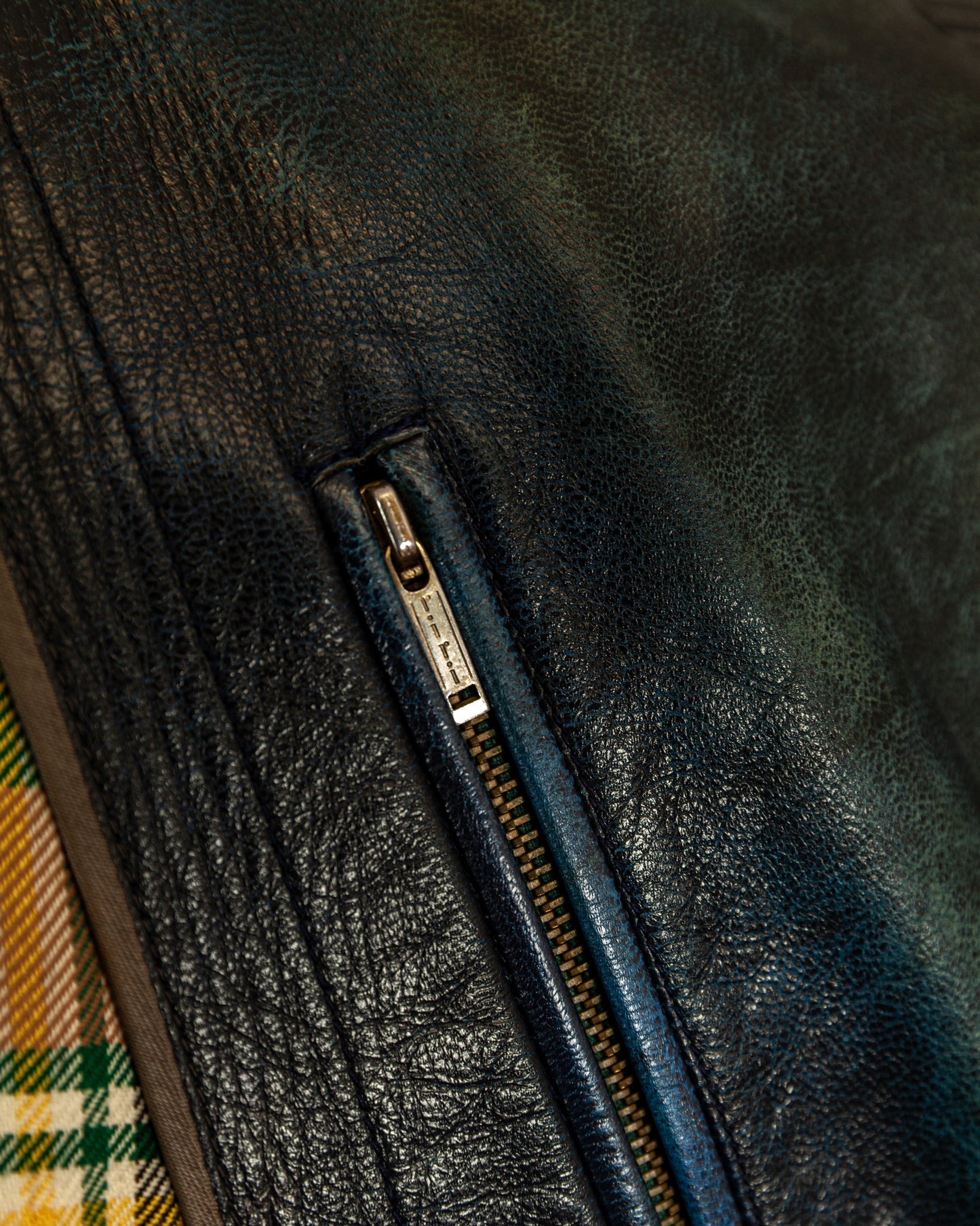 Vintage 1940s German Goatskin Leather Officer Trench Coat