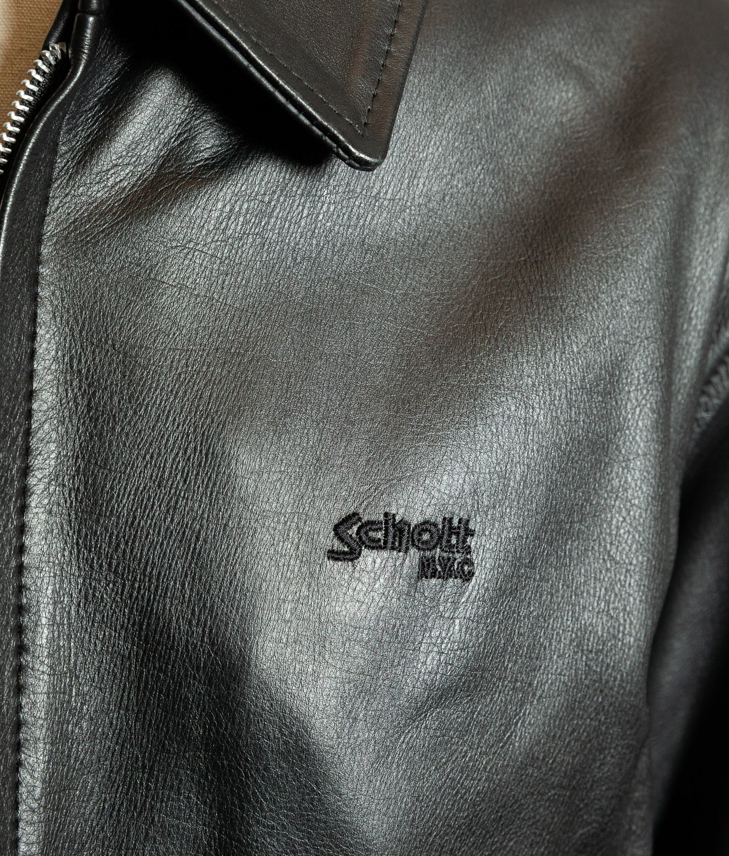 Vintage Schott NYC Single Rider Leather Jacket Black Cowhide Made in USA L