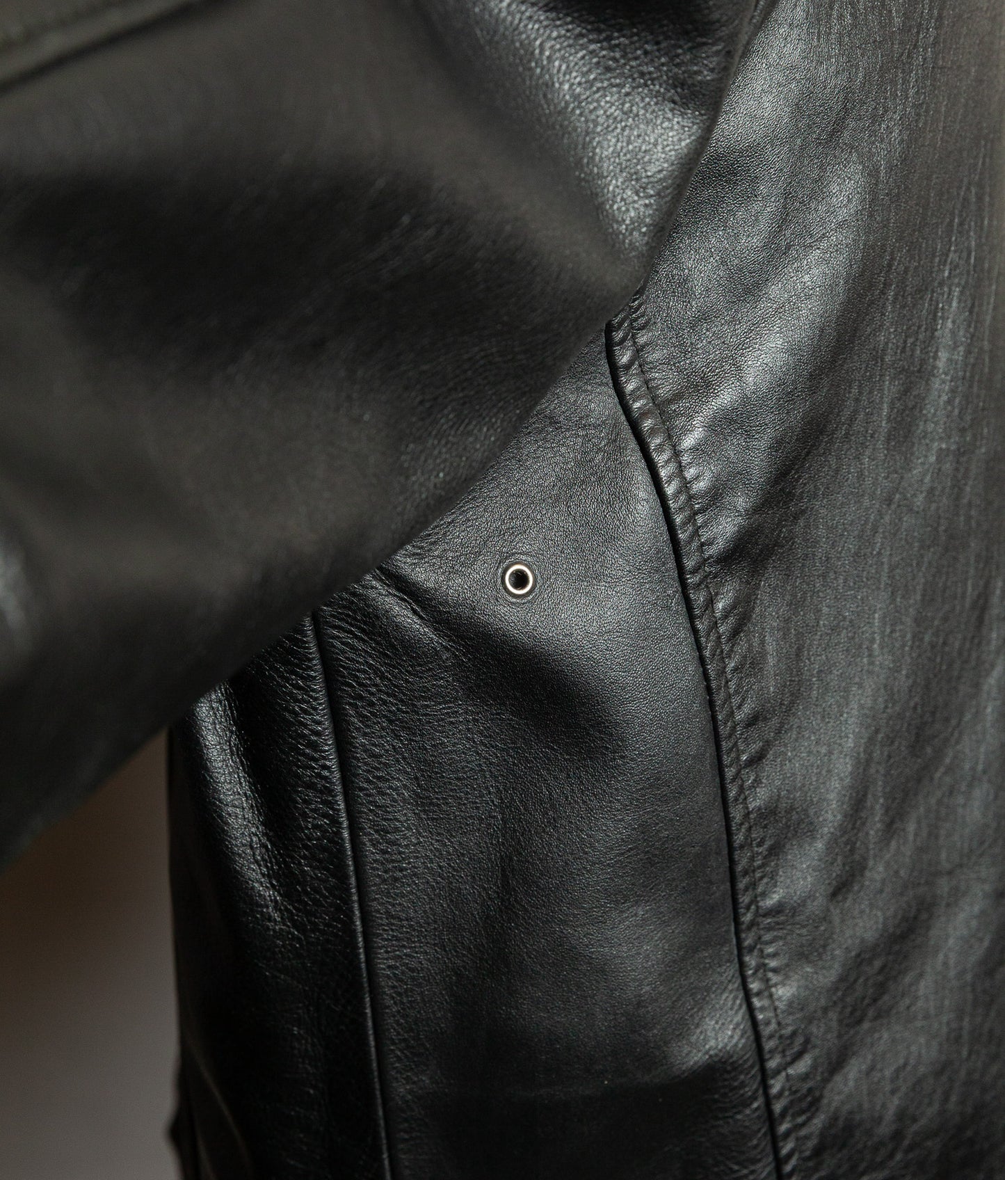 Vintage Schott NYC Single Rider Leather Jacket Black Cowhide Made in USA L