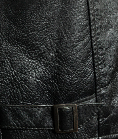Vintage Schott NYC Single Rider Leather Jacket Black Cowhide Made in USA L