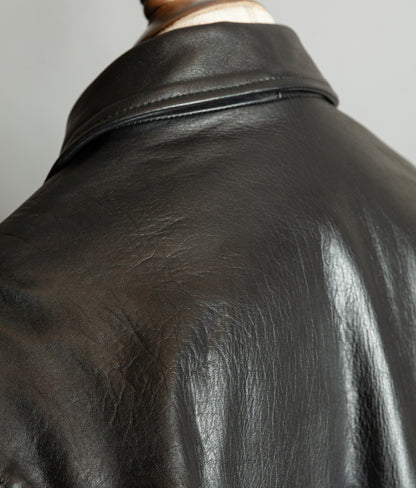 Vintage Schott NYC Single Rider Leather Jacket Black Cowhide Made in USA L