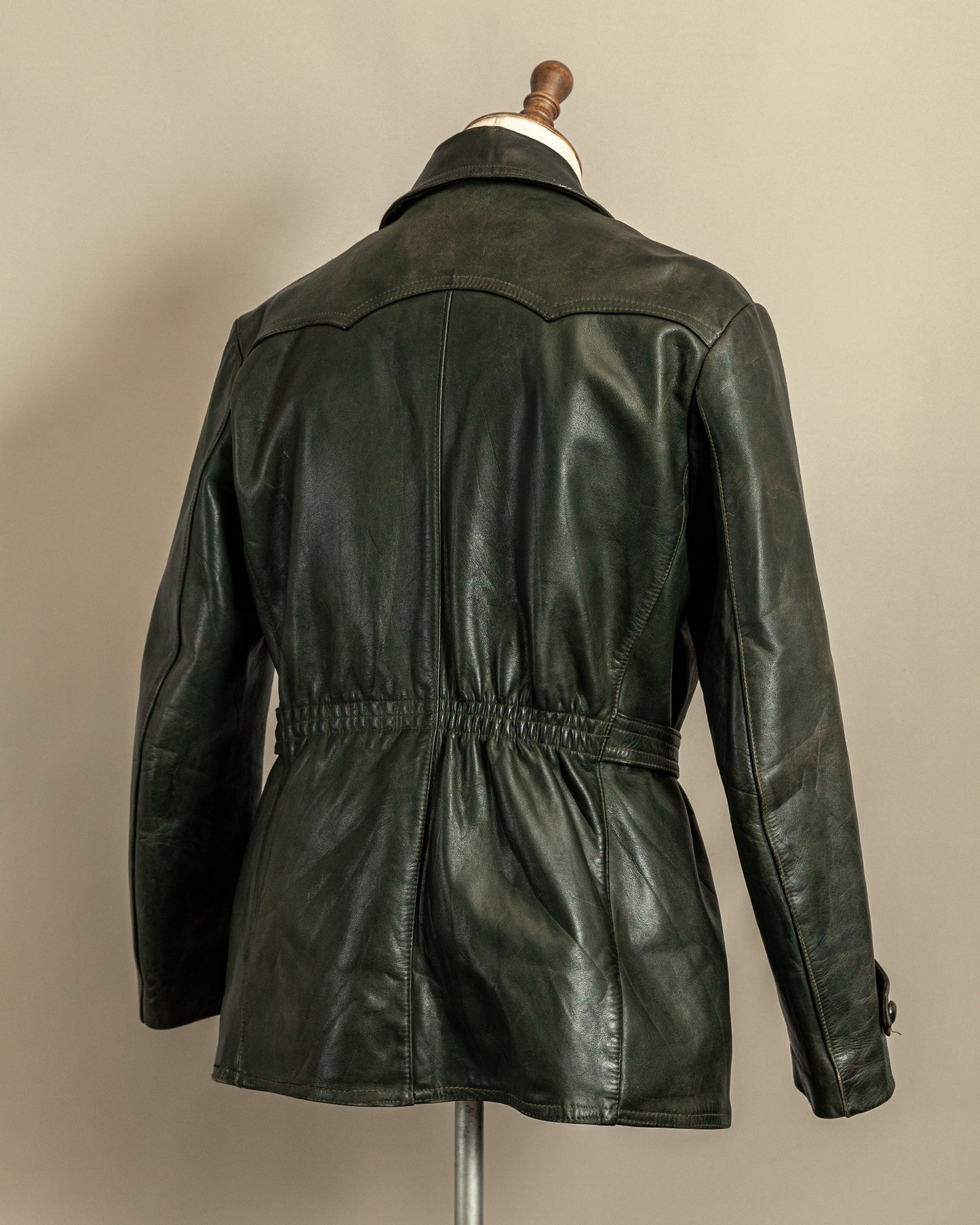 Vintage 1940s German Haelson Leather Motorcycle Dispatch Rider Jacket