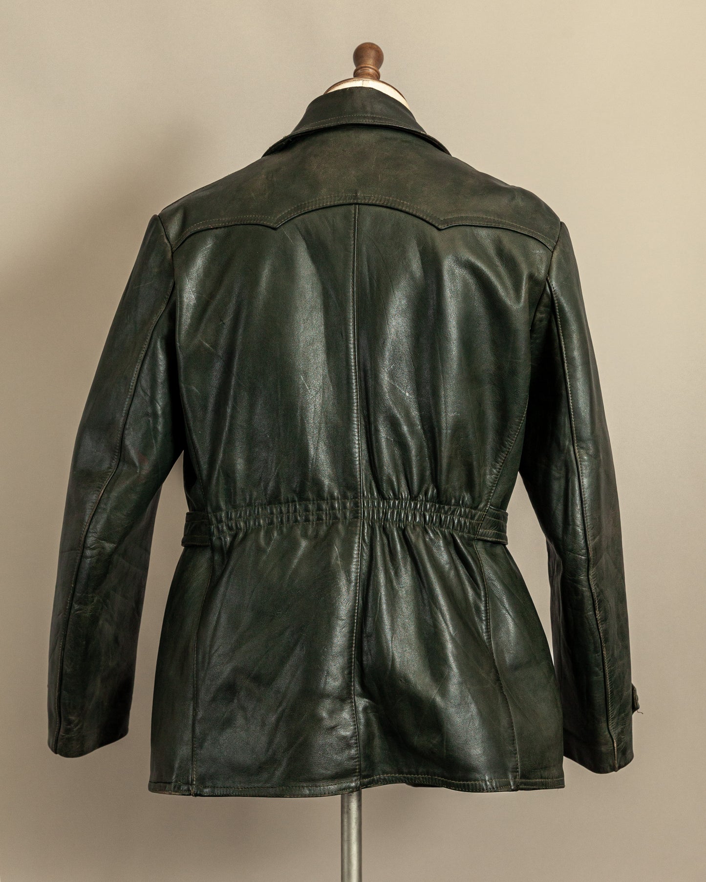 Vintage 1940s German Haelson Leather Motorcycle Dispatch Rider Jacket