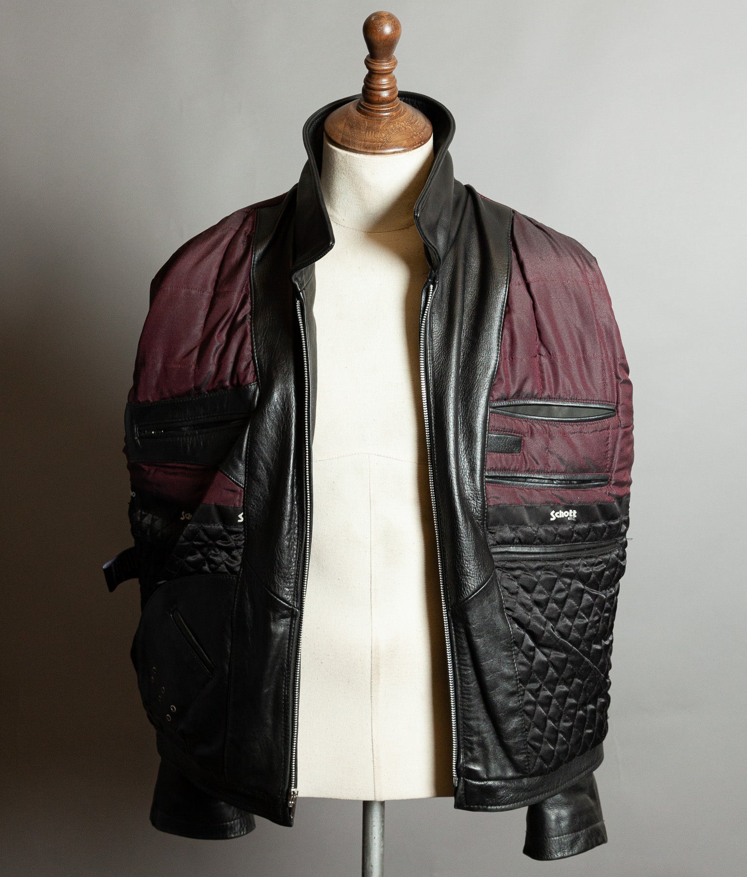 Vintage Schott NYC Single Rider Leather Jacket Black Cowhide Made in USA L