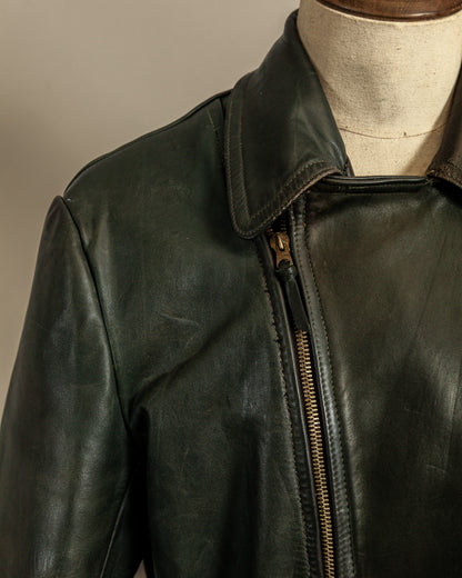 Vintage 1940s German Haelson Leather Motorcycle Dispatch Rider Jacket