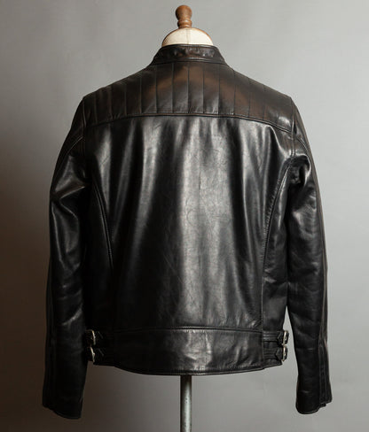 Schott NYC Perfecto Cafe Racer Leather Jacket Black Cowhide LC2403