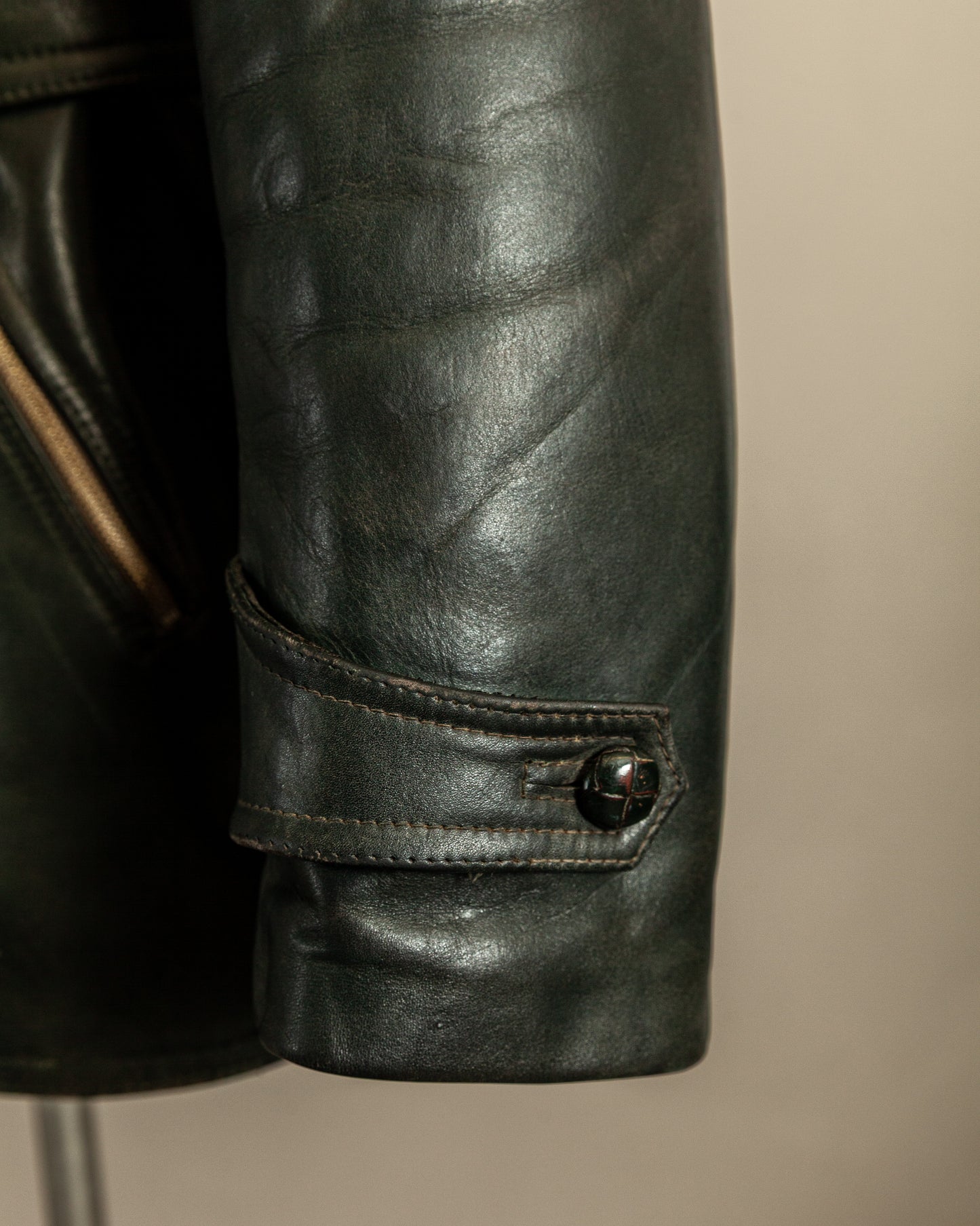 Vintage 1940s German Haelson Leather Motorcycle Dispatch Rider Jacket