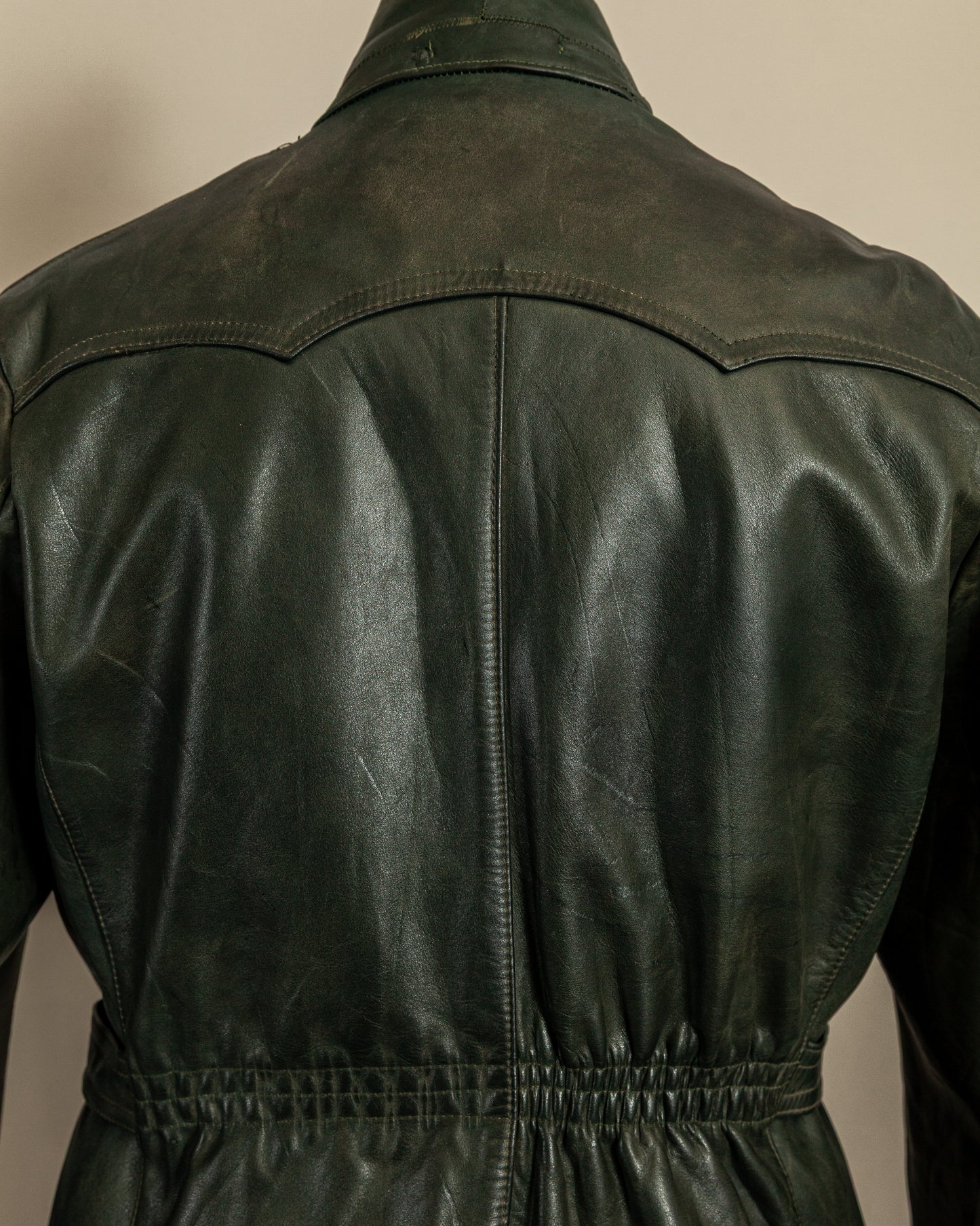 Vintage 1940s German Haelson Leather Motorcycle Dispatch Rider Jacket