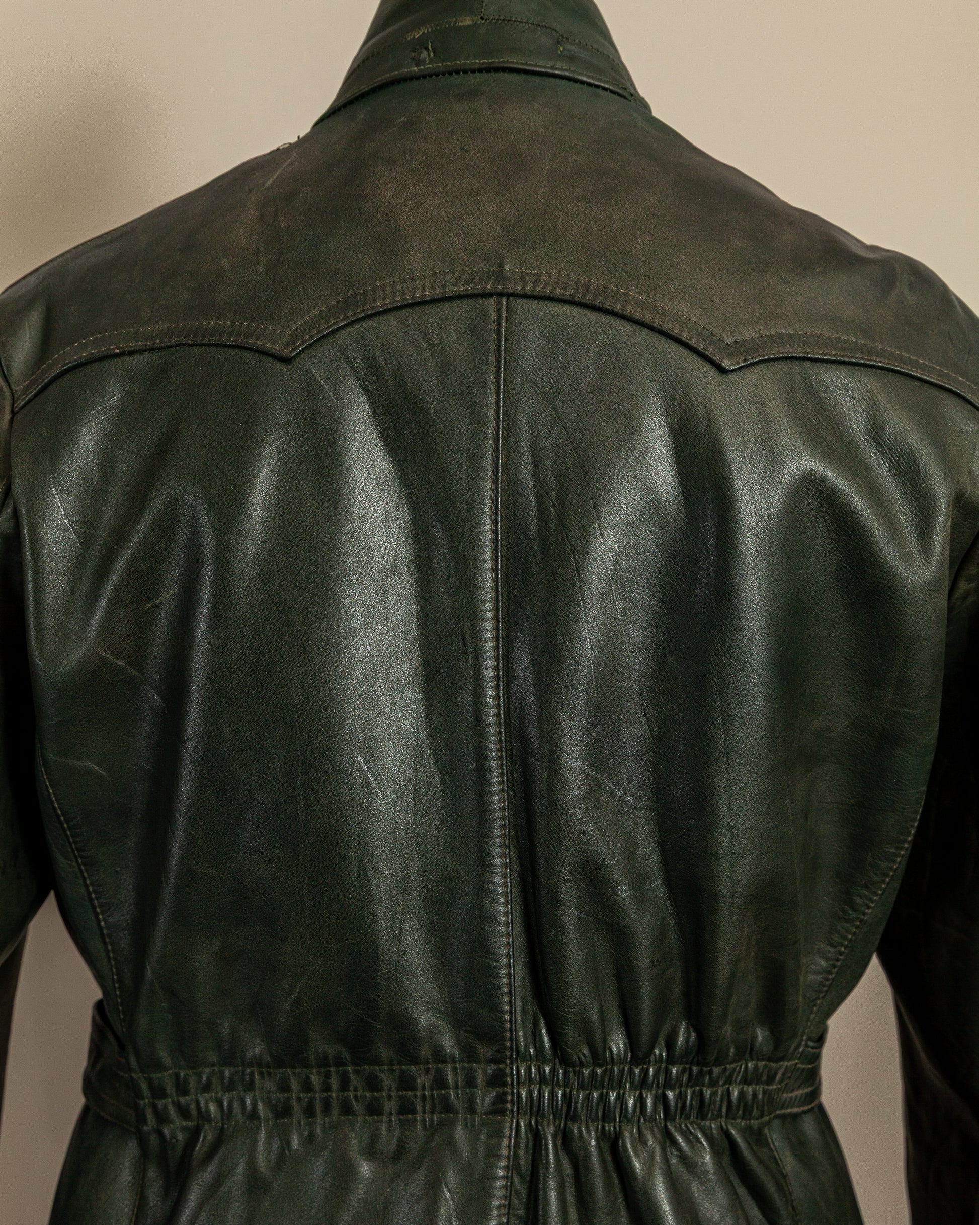 Vintage 1940s German Haelson Leather Motorcycle Dispatch Rider Jacket