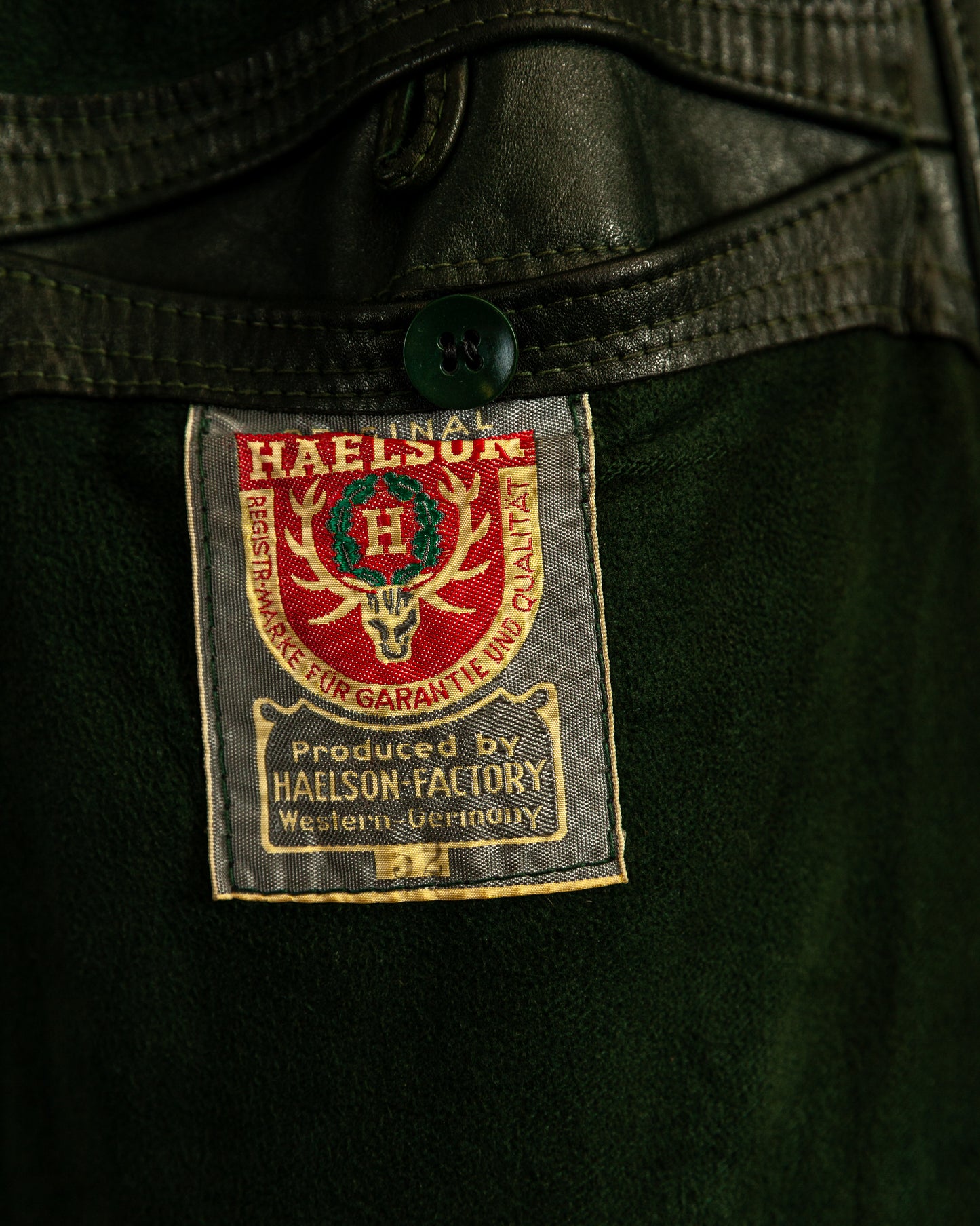 Vintage 1940s German Haelson Leather Motorcycle Dispatch Rider Jacket