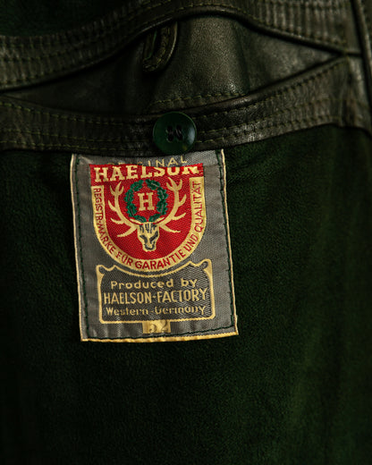 Vintage 1940s German Haelson Leather Motorcycle Dispatch Rider Jacket