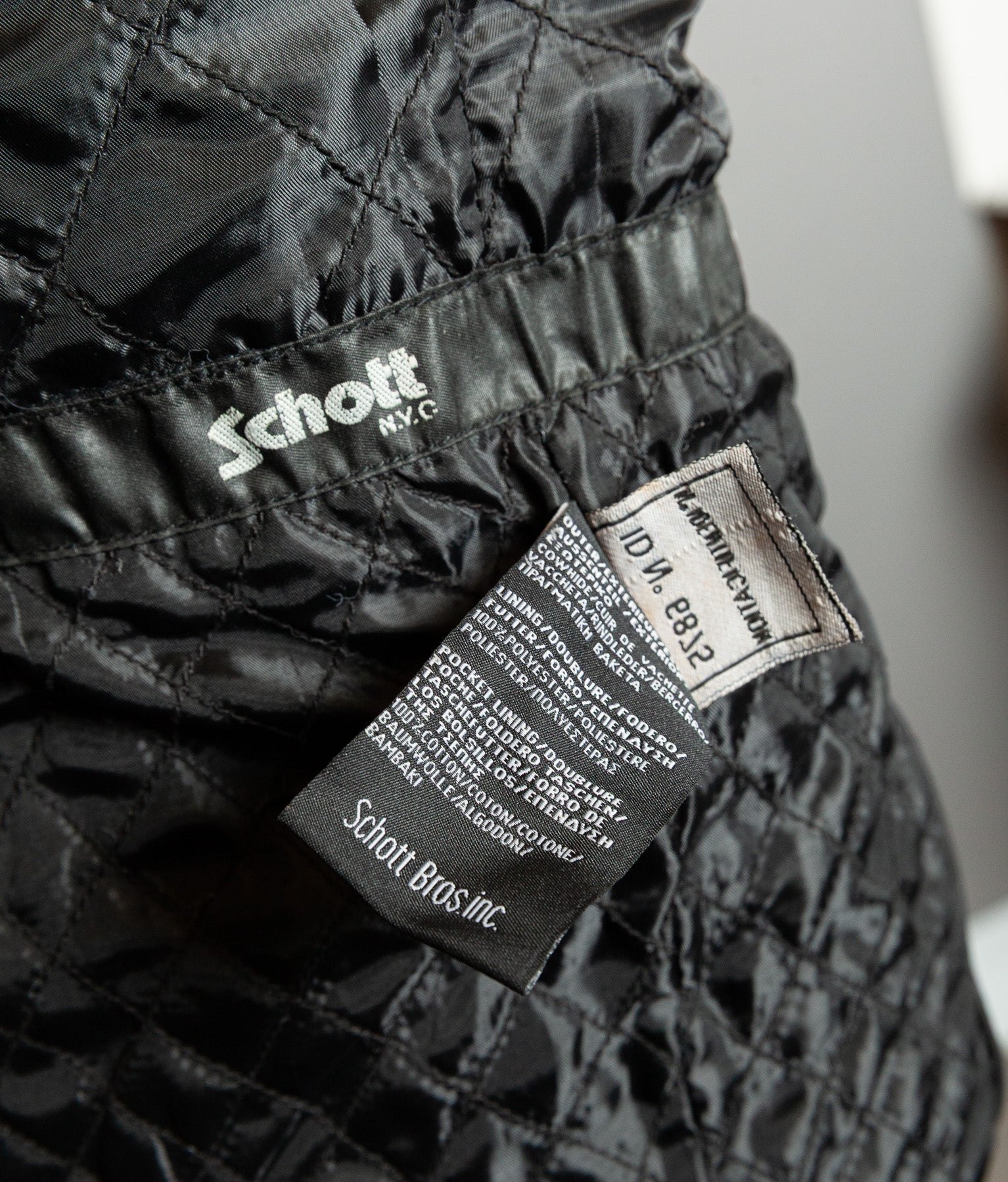 Schott NYC Perfecto Cafe Racer Leather Jacket Black Cowhide LC2403