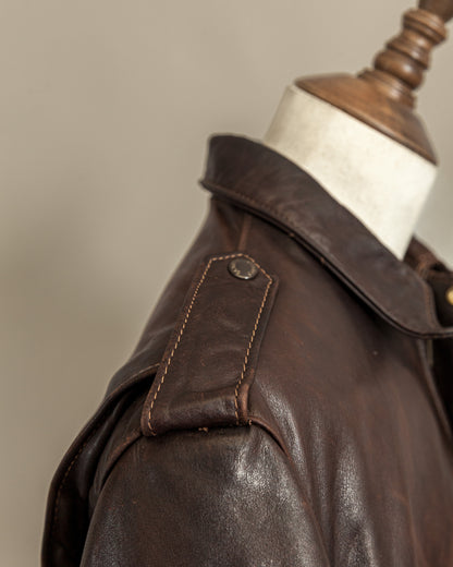 Vintage 1980s Schott A2 Naked Cowhide Leather Flight Jacket